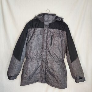CB Sports Men's Black Parka Ski Jacket XL Removable Hood And Lining.